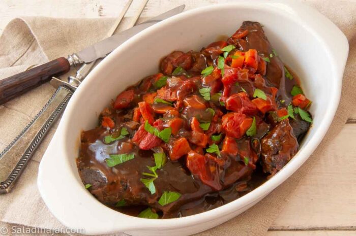 Slow Cooker Swiss Steak Ready to Serve