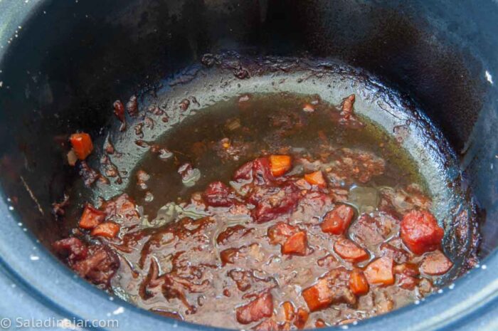 pan drippings from Deviled Swiss Steak