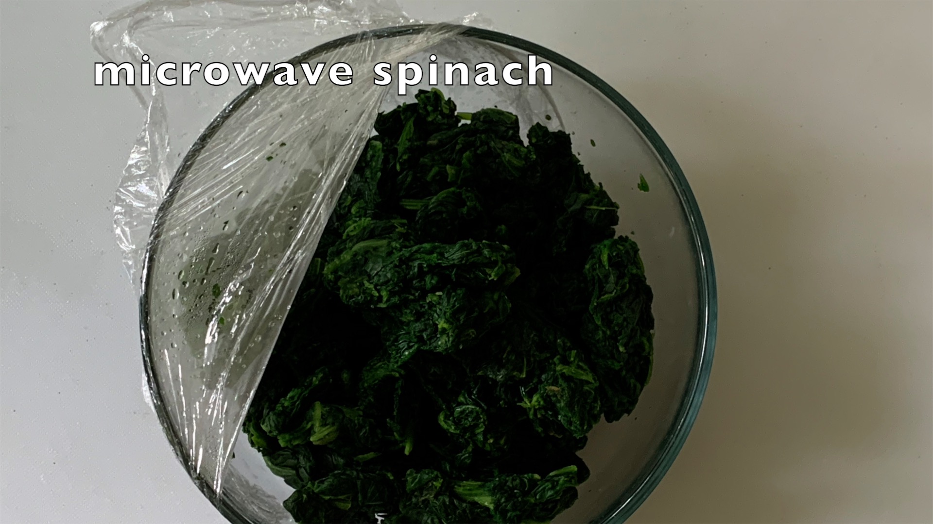 spinach cooked in the microwave
