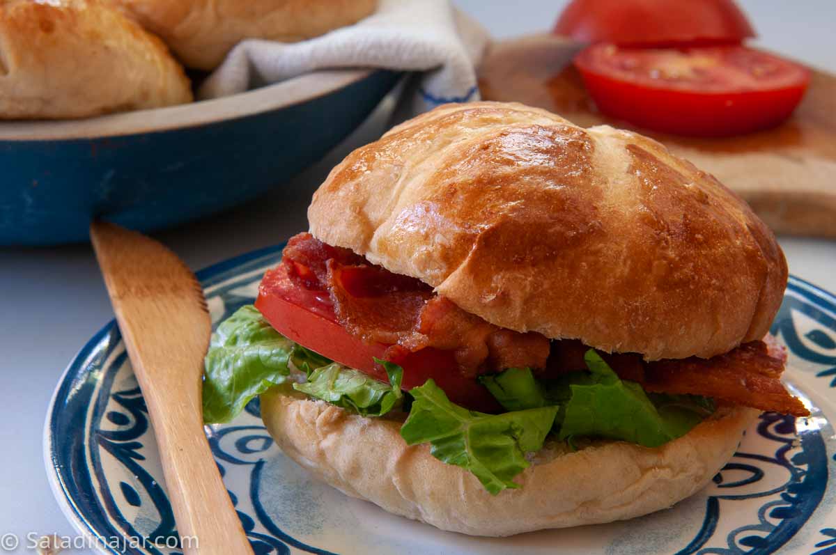 BLT on Honey and Oat Dinner Roll