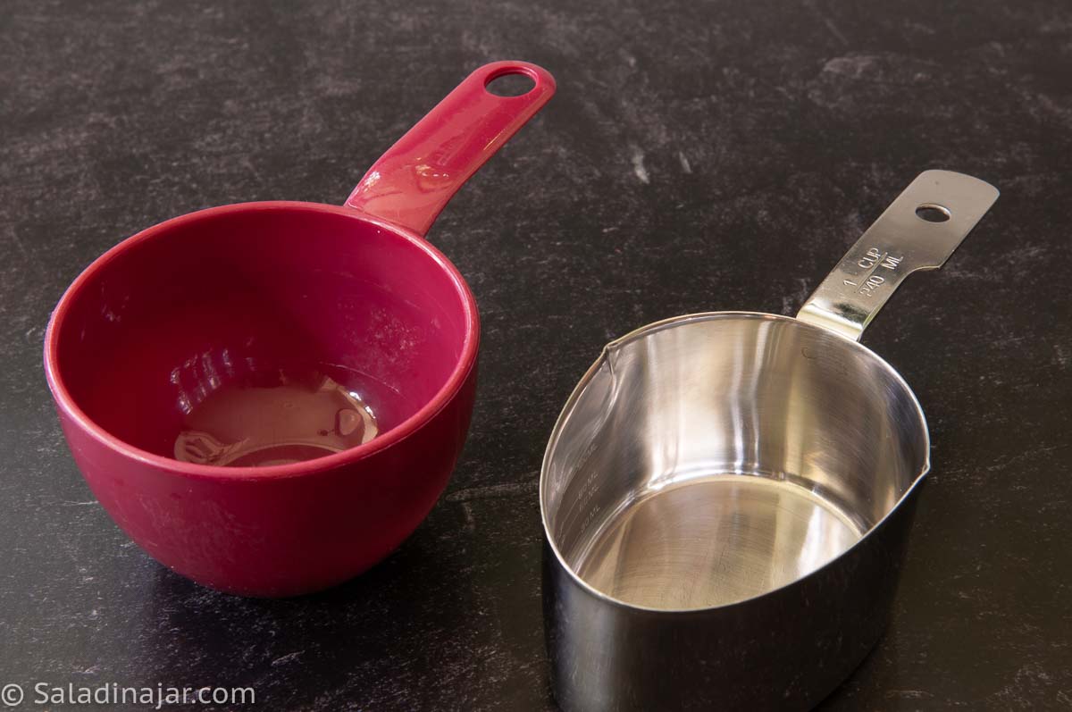 two standard measuring cups