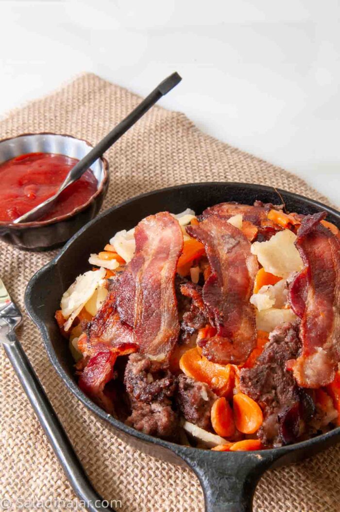 Easy Ground Beef and Bacon Skillet Recipe: Only One Pan