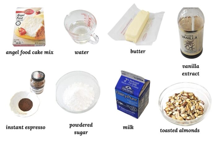 individual ingredients needed for cake