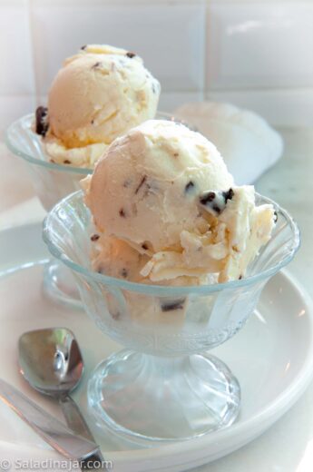 Creme Fraiche Ice Cream Recipe with Nutella Chunks