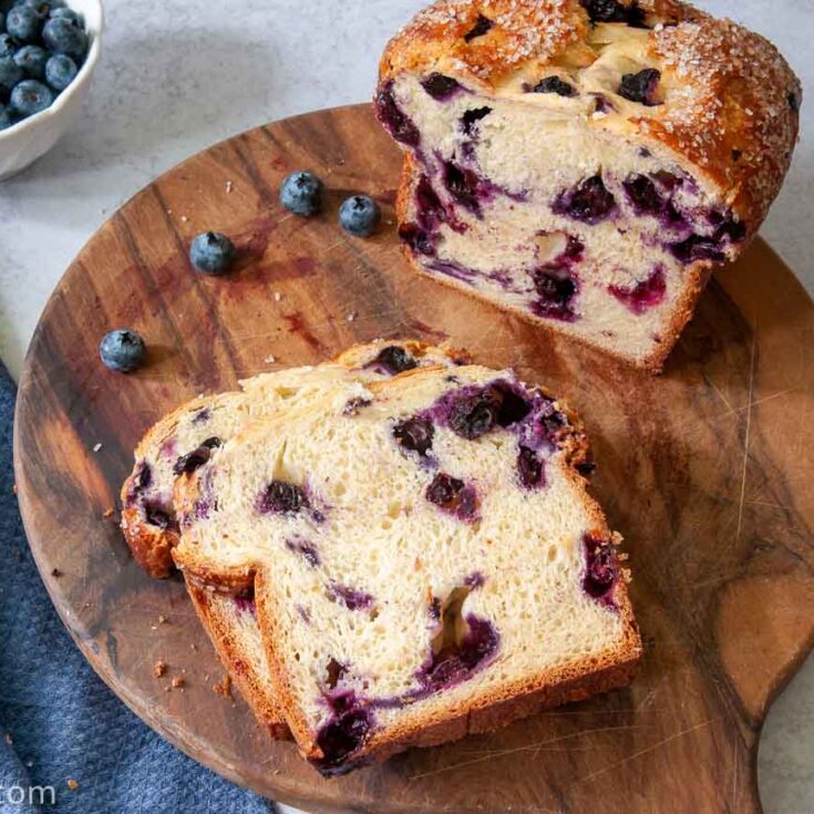 sliced Blueberry Bread