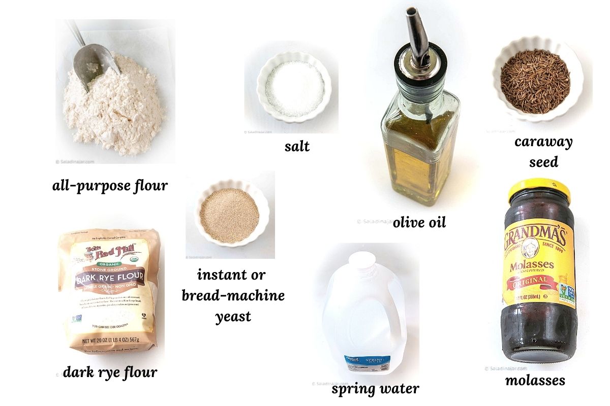 ingredients needed for rye bread