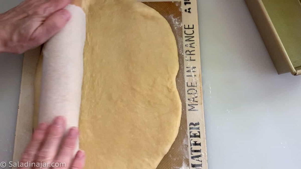 rolling out the dough