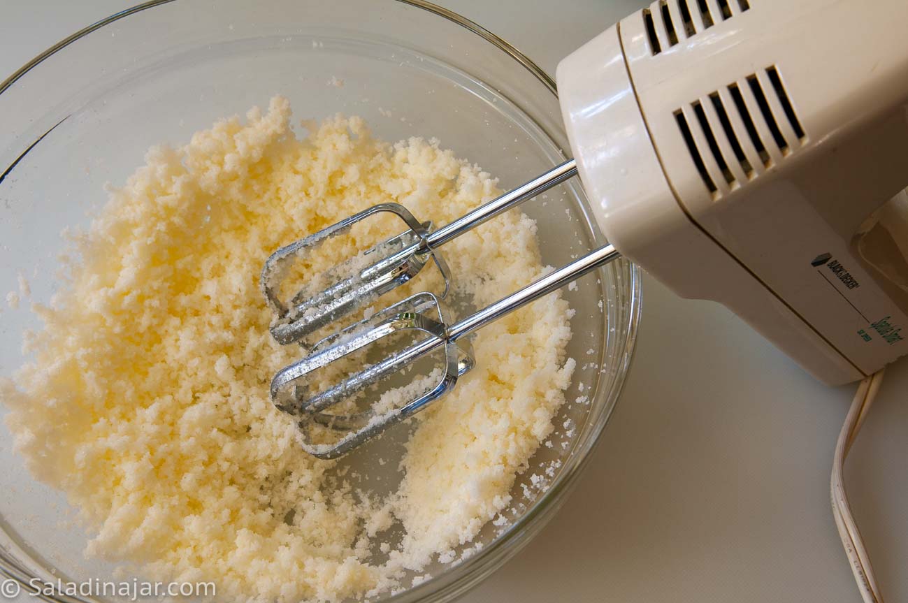 mixing butter and sugar together