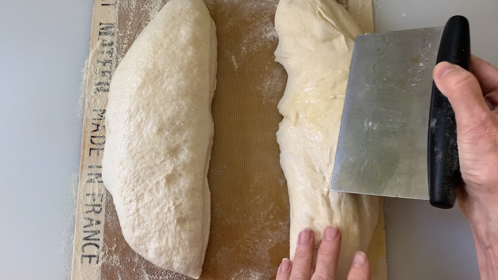 shaping the loaves