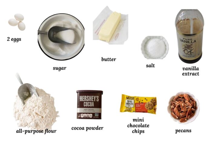 ingredients for microwave brownies