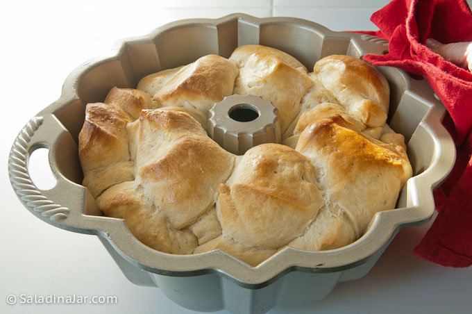 Dutch Oven Monkey Bread in a Bundt Pan 