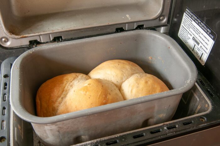 monkey bread mixed in a bread machine