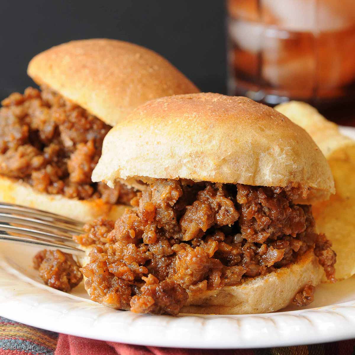 sloppy joes on whole wheat rolls