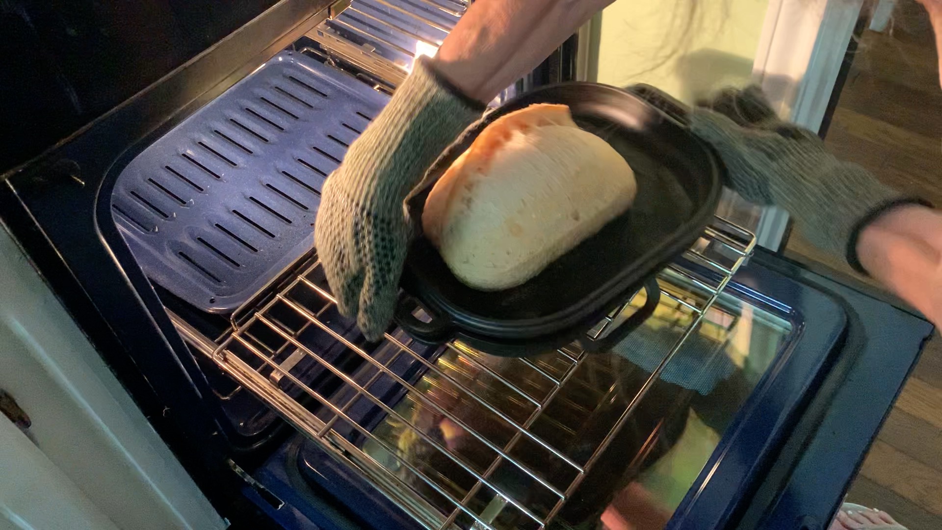 taking the lid off halfway through the bake