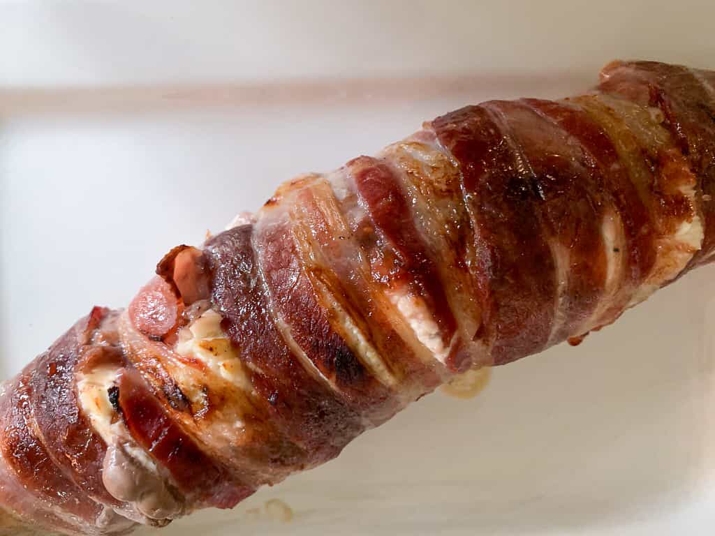 baked bacon-wrapped pork