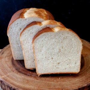 sliced buttermilk bread showing internal texture and thin crust