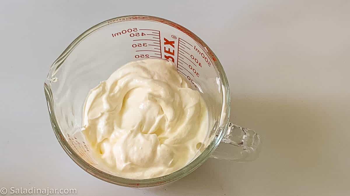 measuring creme fraiche