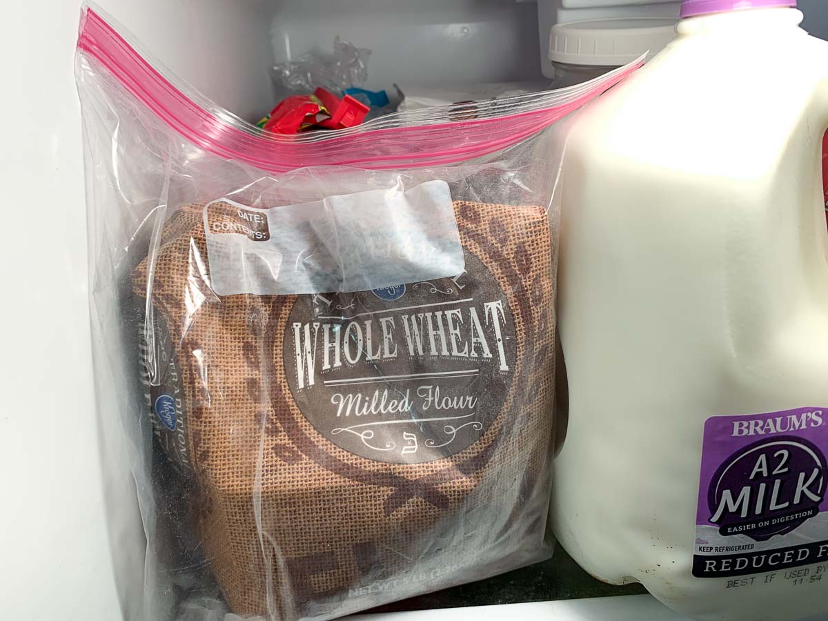 wheat flour in the fridge