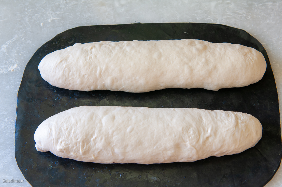 dough shaped into batards
