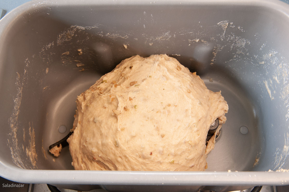 what the dough should look like after the seeds are added.