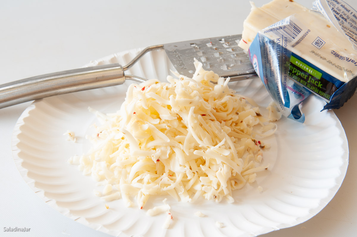 shredding Jack cheese