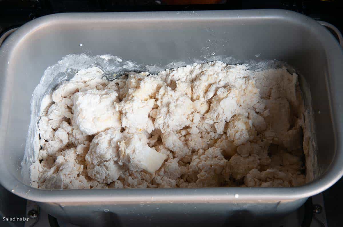 dough should clump immediately when you start the machine