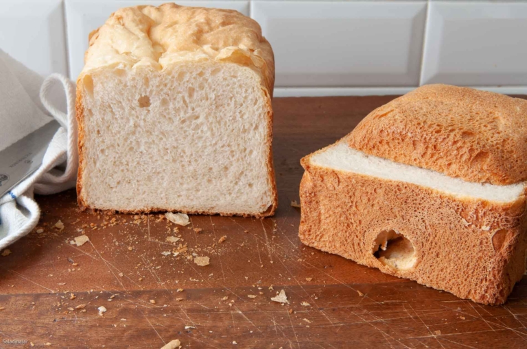 white bread baked in a bread machine