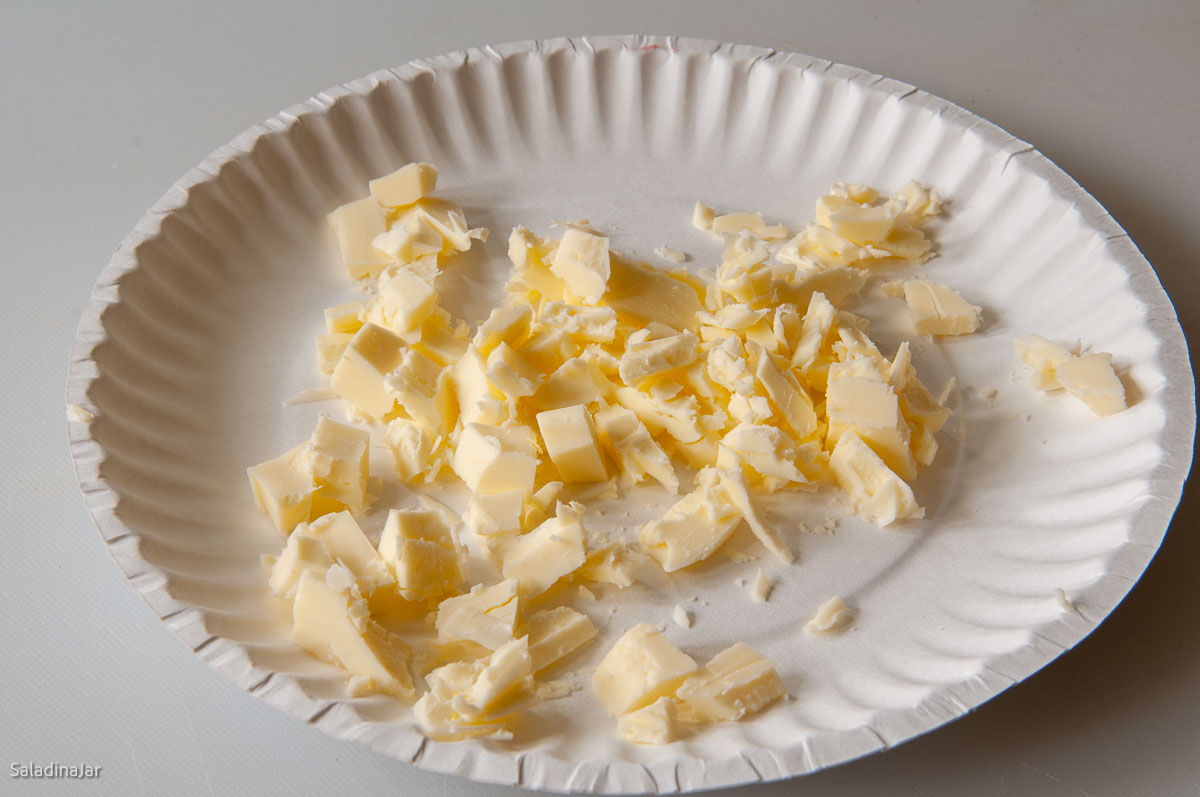chopped butter