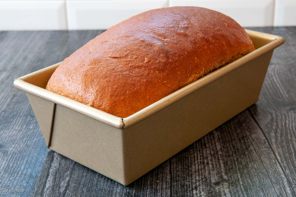 unsliced bread baked in an 8½ x 4½ loaf pan