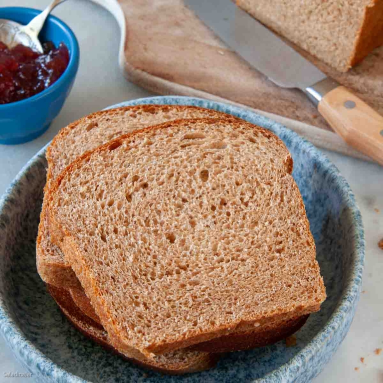 Outstanding Bread Machine Whole Wheat Bread with No White Flour