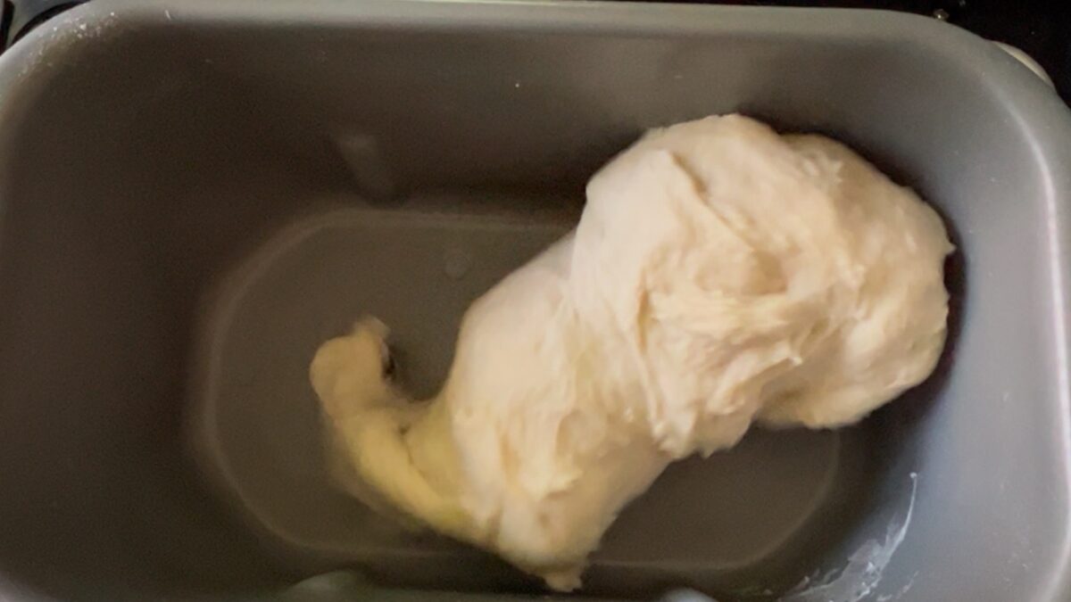 dough is sticking to the sides and pulling away cleanly.