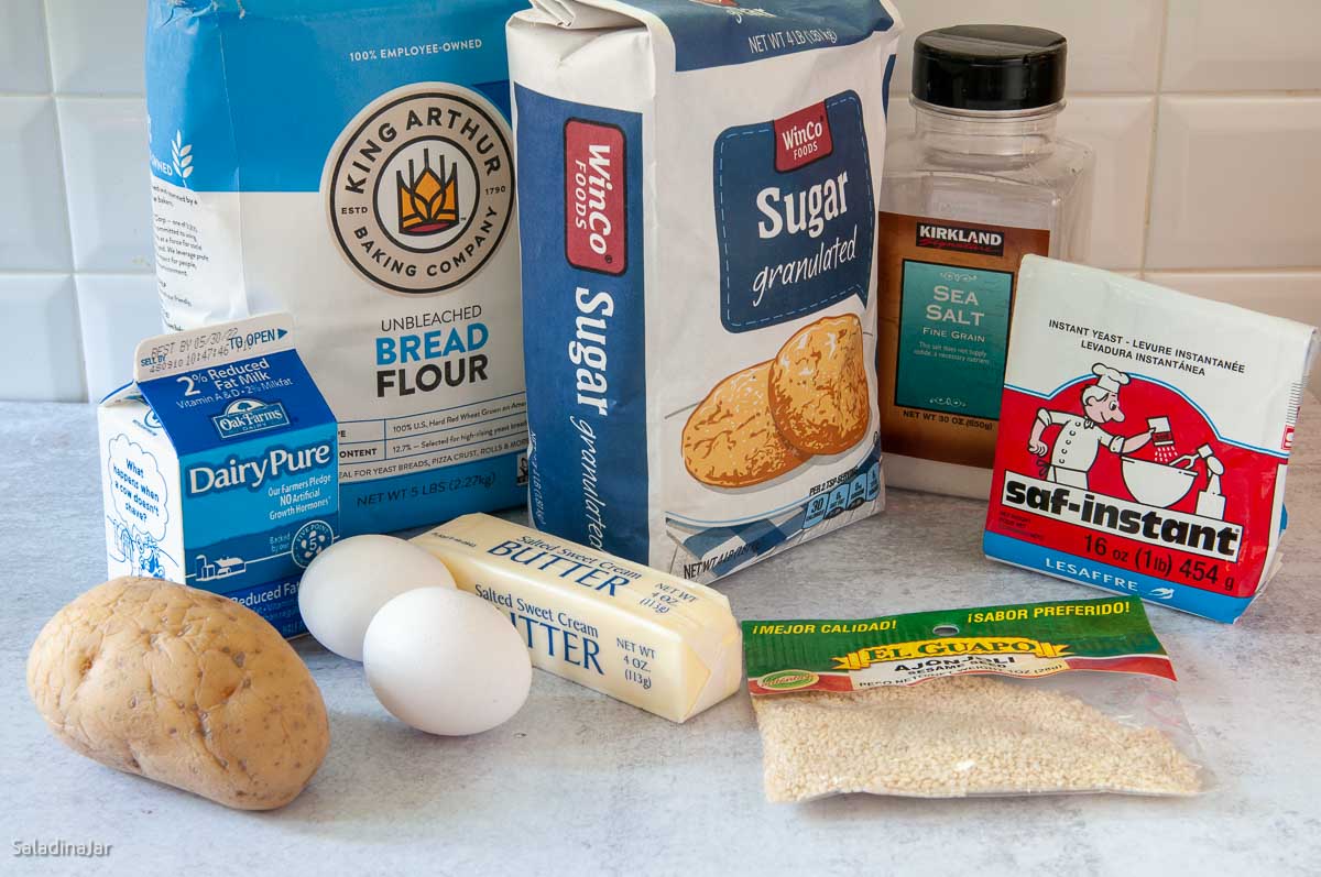 ingredients need for potato burger buns