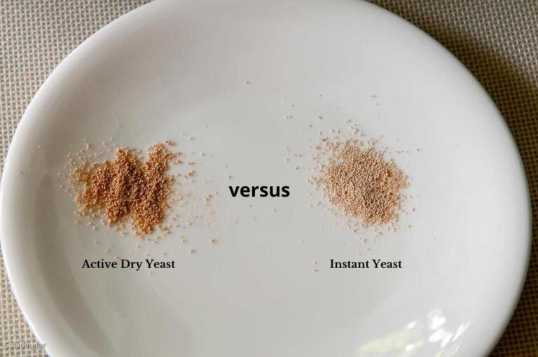 active dry yeast and instant yeast on a paper plate