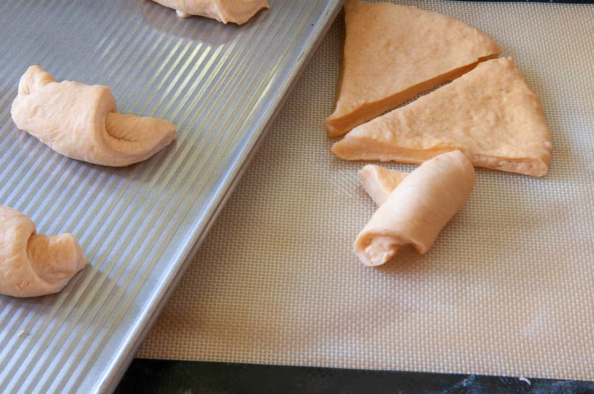 making crescents.