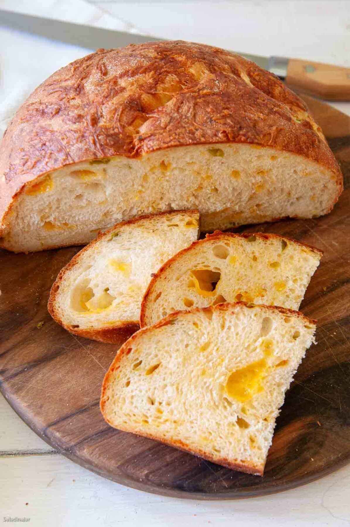 Cheese Bread in a boule or round shape--nice for parties.