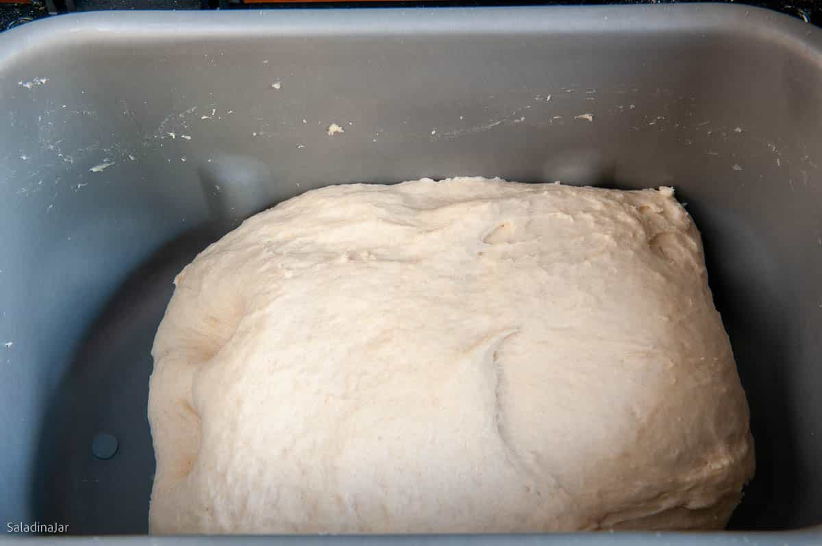 What the dough should look like at the end of the DOUGH cycle--doubled in size.
