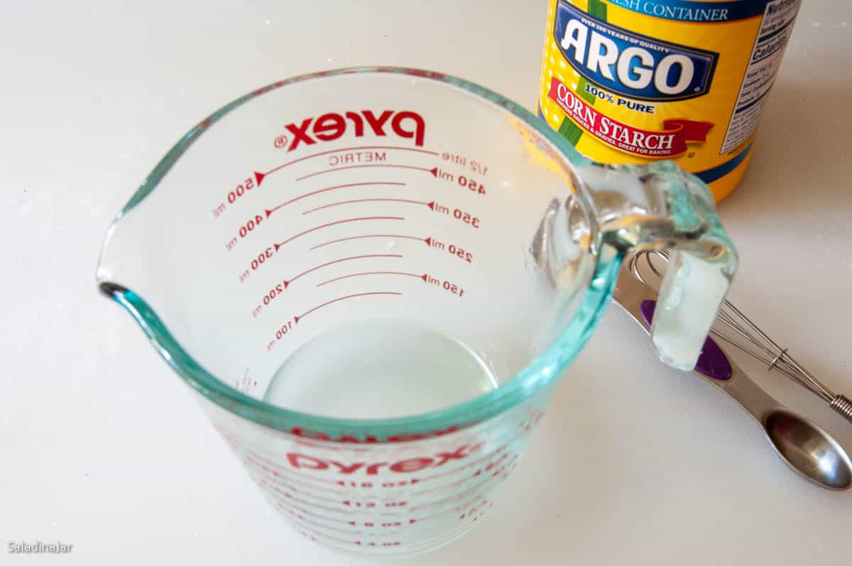 preparing the secret glaze for the French rolls