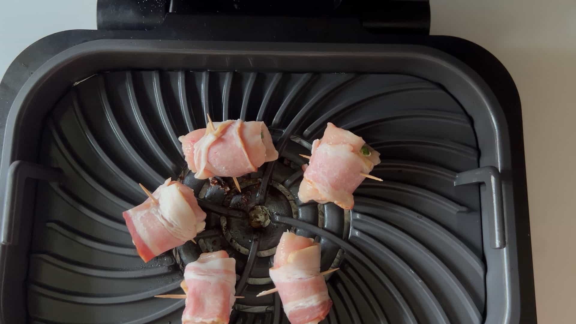 baking chicken appetizers in an air fryer