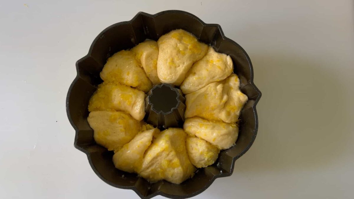 dough should look like this after the final rise.