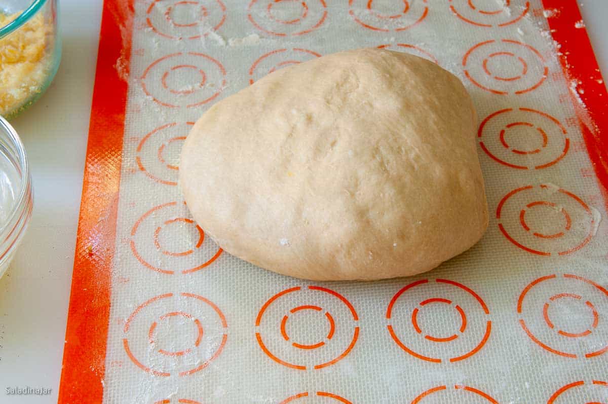 lightly knead the dough and press out the bubbles.