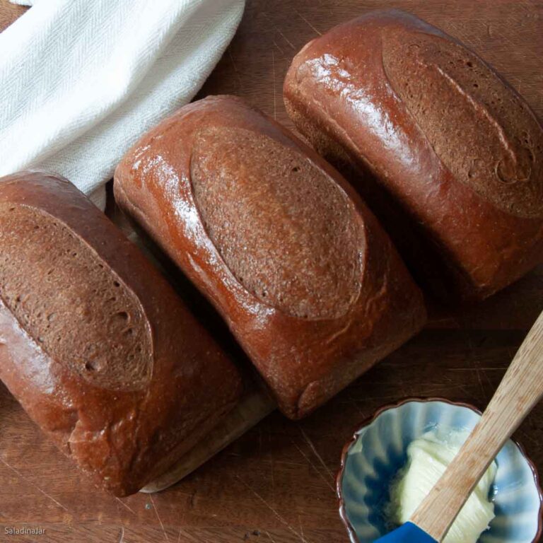 three mini-loaves of steakhouse bread