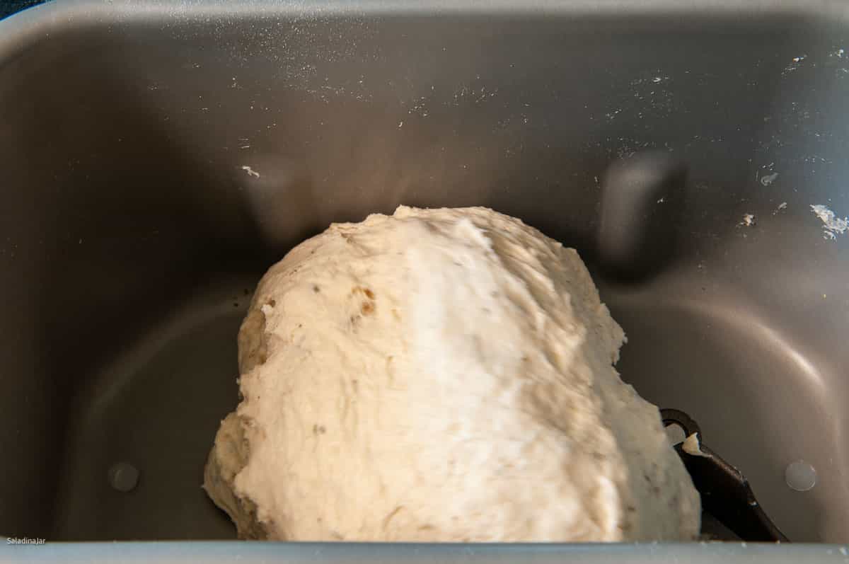 Dough is clumping during the first minute.