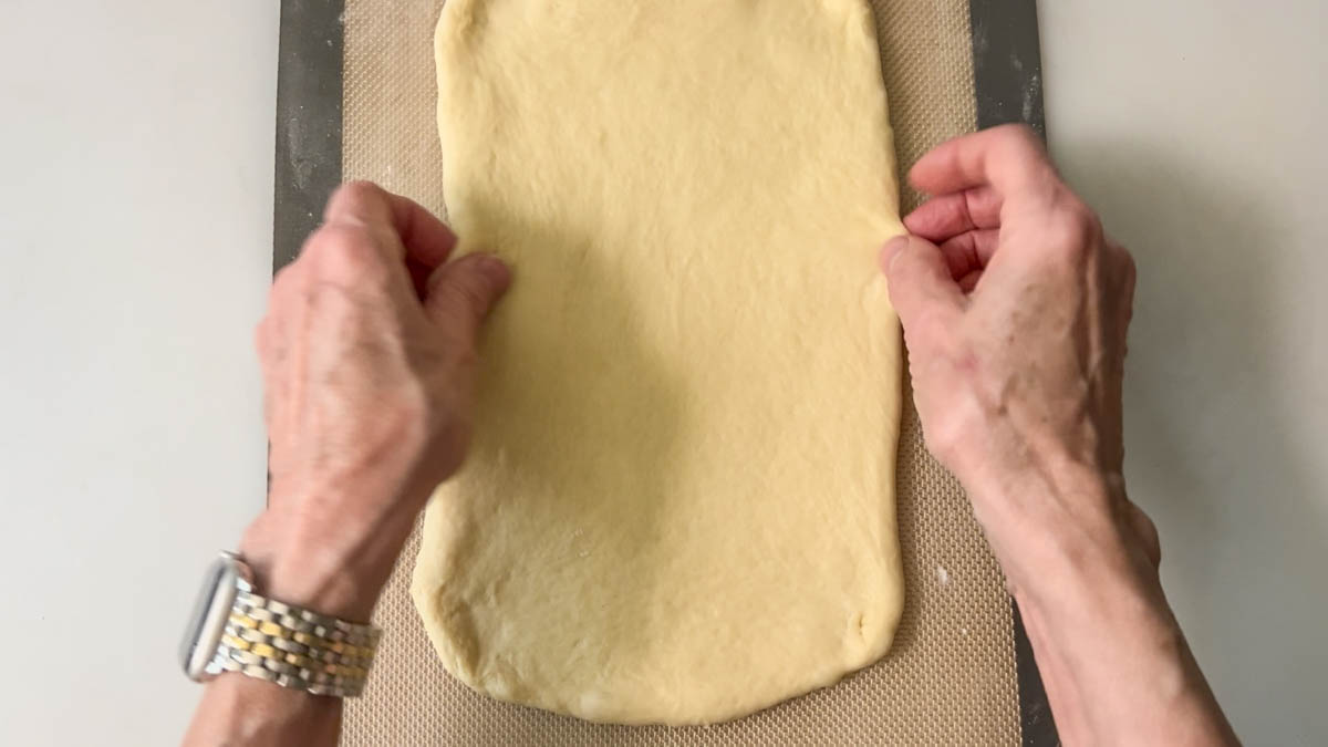 rectangle shape for making butterhorn rolls.