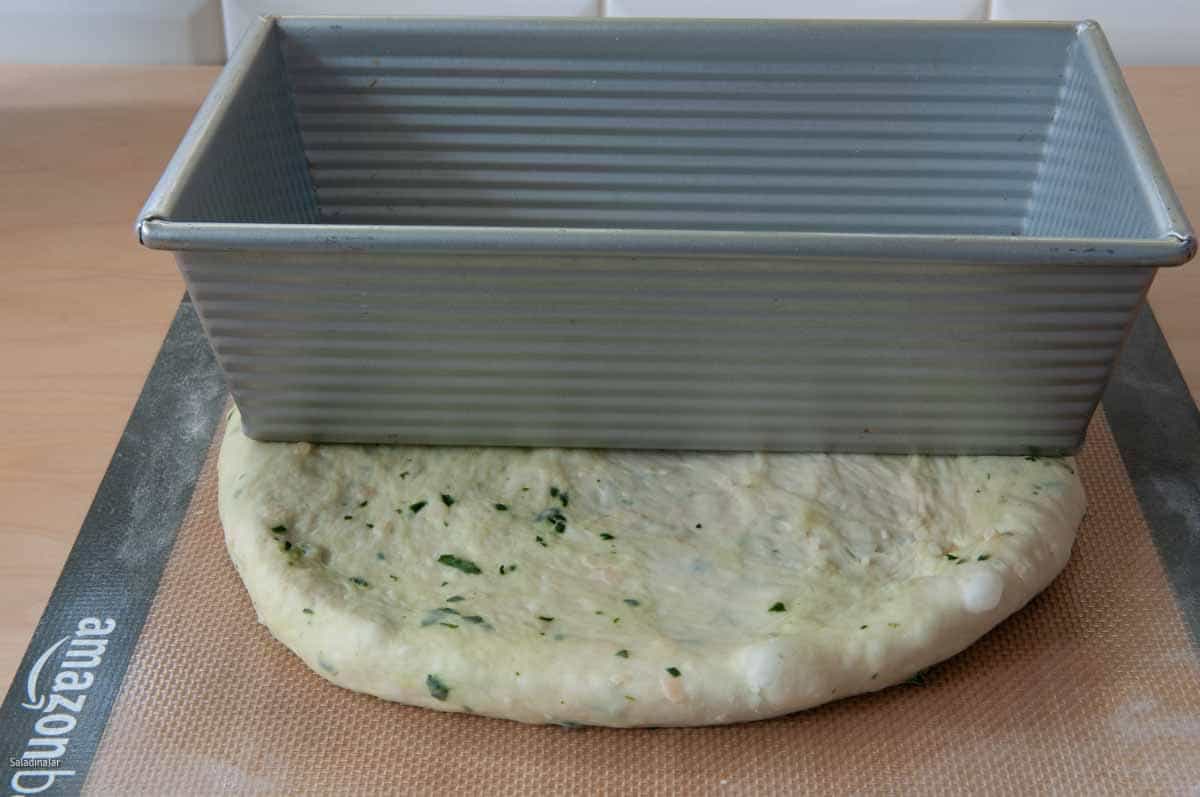 Check with your pan to ensure the dough is wide enough.