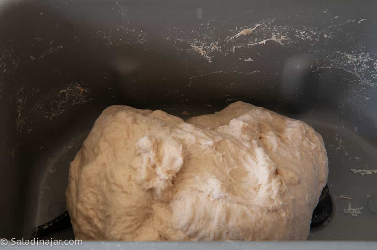 Restarting the DOUGH cycle for only 5 seconds to deflate the dough.